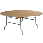 Flash Furniture XA-72-BIRCH-M-GG Round 72" Dia. X 30" H 661 Lb. Static Load Capacity Heavy Duty Folding Banquet Table
