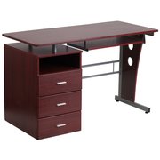 Flash Furniture NAN-WK-008-GG 47 1/4" W x 29 3/4" H Mahogany Laminate Desk