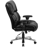 Flash Furniture GO-2149-LEA-GG 30" W x 48" H x 34" D Black Hercules Series 24/7 Big & Tall Executive Swivel Office Chair