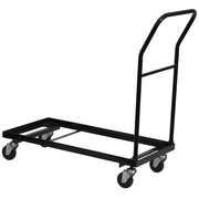 Flash Furniture HF-700-DOLLY-GG 18 1/2" W x 39 1/2" D x 41 1/2" H 1/8" Thick L-Shaped Steel Frame Black Folding Chair Dolly
