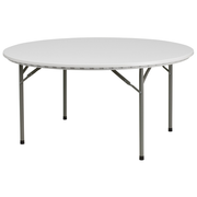 Flash Furniture RB-60R-GG Round 60" Dia x 29" H 661 Lb. Static Load Capacity Waterproof Folding Table