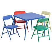 Flash Furniture JB-9-KID-GG 4 Chairs Kid's Folding Table and Chair Set