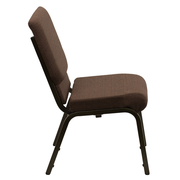 Flash Furniture XU-CH-60096-BN-GG 19" W x 33" H x 24" D Gold Vein Brown Hercules Series Stacking Banquet Chair