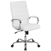 Flash Furniture GO-2286H-WH-GG 26" W x 43" H x 27" D White Executive Swivel Office Chair