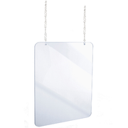Alpine ALP410-3640-H 36 in. x 40 in. x 2 in. Clear Acrylic Sheet Hanging Protective Sneeze Guard