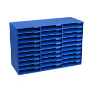Alpine ADI501-30-BLU 32" W x 13" D x 21" H 30 Compartments Cardboard Blue Literature File Organizer