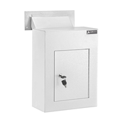 Alpine ADI631-10-WHI White Finish Through the Wall Drop Box with Adjustable Chute Mail Receptacle