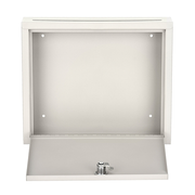 Alpine ADI631-03-WHI 12" W x 3" D x 10" H White Finish Wall Mountable Suggestion Box