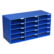 Alpine ADI501-15-BLU 32" W x 13: D x 17" H Blue Cardboard Literature File Organizer