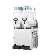 Icetro SSM-280 Double 3.2 Gal. Transparent Bowls Slush Machine / Frozen Beverage Dispenser - 115V 1020W