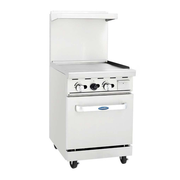 Atosa AGR-24G-NG 24" W Natural Gas 1 Griddle Top 1 Oven CookRite Range - 74,000 BTU