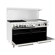 Atosa AGR-4B36GR-LP 60" W Liquid Propane 4 Open Burners 1 Griddle 2 Oven CookRite Range - 221,000 BTU