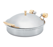 Vollrath 46120 6 Qt. Round Stainless Steel Induction Ready Intrigue Solid Top Induction Chafer