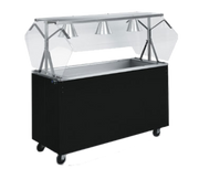 Vollrath 3871546 46" W x 39 1/2" D x 59" H Fully Enclosed Base Non-Refrigerated 3 Pans 2-Series Affordable Portable Cold Food Station - 120 Volts