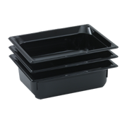 Vollrath 8006420 6" Deep Low-Temp Polycarbonate Black Plastic Super Pan 1/1 GN Food Pan