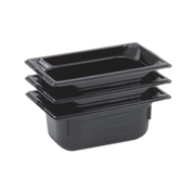 Vollrath 9046420 6" Deep High-Temp Black Resin Super Pan 1/4 GN Food Pan