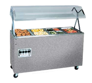 Vollrath 38946604 60" W x 28 5/8" D x 57 5/16" H 4 Wells Enclosed Storage Base 2-Series Affordable Portable Hot Food Station - 120/208-240 Volts