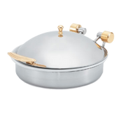 Vollrath 46121 6 Qt. Round Stainless Steel Induction Ready Intrigue Solid Top Induction Chafer