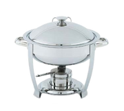 Vollrath 46502 6 Qt. Round Stainless Steel Lift-Off Cover Canned Heat Orion Chafer