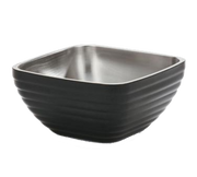 Vollrath 4763760 262.4 Oz. Classic Pearl White Square Stainless Steel Double Wall Insulated Serving Bowl