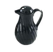 Vollrath 52170 42 Oz. Black Plastic SwirlServe Hot-N-Cold Beverage Server