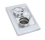 Vollrath 19193 300 Series Stainless Steel with (1) 4 7/8" and (2) 6 3/8" Inset Holes Adapter Plate
