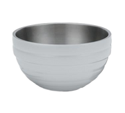 Vollrath 4659150 108.8 Oz. Classic Pearl White Round Stainless Steel Double Wall Insulated Serving Bowl