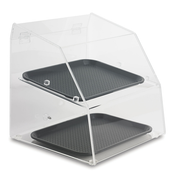 Vollrath SBC1014-2R-06 14.5" W x 14.25" D 15.25" H Clear Acrylic Full Service Curved Front Countertop Display Case