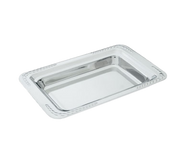 Vollrath 8231520 4.1 Qt. 3/4 Size Stainless Steel Embossed Pattern On Rim Miramar Decorative Food Pan