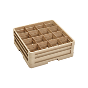 Vollrath CR4DD 19.75" W x 19.75" D X 7.13" H Beige Co-Polymer Plastic (16) Compartments Full Size Compartment Rack