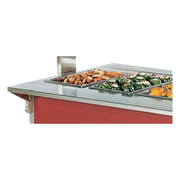 Vollrath 3751450-2 74" W x 7" D ADA 4-Series Signature Server with Stainless Steel Countertops Plate Rest with Lift-Off Bracket