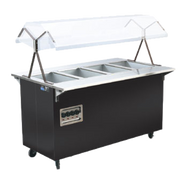 Vollrath 38710604 60" W x 28 5/8" D x 57 5/16" H 4 Wells Enclosed Base 2-Series Affordable Portable Hot Food Station - 120/208-240 Volts