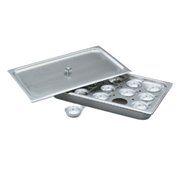 Vollrath 75060 Stainless Steel Full Size Complete with Pan Cover and 15 Lift Out Aluminum Poaching Cups Egg Poacher / Juice Glass Holder