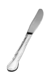 Vollrath 48171 8 1/2" W Stainless with Matte Finish Heavyweight Dinner Knife Solid Handle Flatware