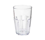 GET 9910-1-CL 10 Oz. Clear SAN Plastic Bahama Double Rock Tumbler