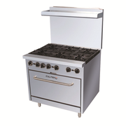 Culitek CULGR36NG 36"W Stainless Steel Natural Gas SS-Series Range Restaurant - 210,000 BTU