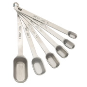 Harold Import 48007 1/8 Tsp. to 1 Tbsp. Stainless Steel HIC Spice Measuring Spoons