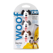 Harold Import 12605 Silicone Joie Woof Bag Ties (3 Each Per Pack)