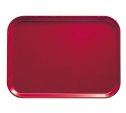 Cambro 1318221 12.63" x 17.75" x 0.69" Ever Red Rectangular High-Impact Fiberglass Camtray