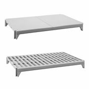 Cambro CPSK2172VS4480 72" W x 21" D Speckled Gray Polypropylene Solid and Vented Camshelving Elements Shelf Plate Kit