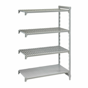 Cambro CPA246084VS4PKG 60" W x 24" D x 84" H Speckled Gray 4 Shelves Vented and Solid Camshelving Premium Add-On Unit