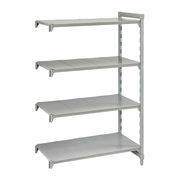 Cambro CPA213664S4480 36" W x 21" D x 64" H Speckled Gray 4 Shelves Solid Camshelving Premium Add-On Unit