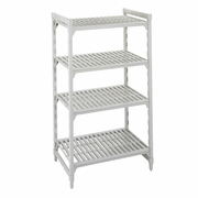 Cambro CPU243064V4480 30" W x 24" D x 64" H Speckled Gray Vented 4 Shelves Camshelving Premium Starter Unit