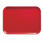 Cambro 1318510 12.63" x 17.75" x 0.69" Signal Red Rectangular High-Impact Fiberglass Camtray