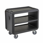 Cambro SC337615 41.50" W x 37.10" H x 23.80" D Charcoal Gray Polyethylene Ribbed Shelves Service Cart Pro