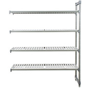 Cambro EA213672V4580 36" W x 21" D x 72" H Brushed Graphite 4 Shelves Vented Camshelving Elements Stationary Add-On Unit