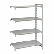 Cambro CPA243664S4480 36" W x 24" D x 64" H Speckled Gray Solid 4 Shelves Camshelving Premium Add-On Unit