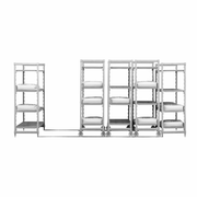 Cambro CPHU216075S4480 60" W x 21" D x 75" H Speckled Gray 4 Shelves Solid Camshelving Premium High Density Mobile Starter Unit