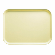 Cambro 1520536 15" x 20.25" Rectangular Fiberglass Lemon Chiffon Camtray