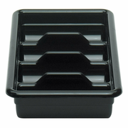 Cambro 1120CBR110 Black Hi-Impact Plastic 4 Compartments Cambox Cutlery Box